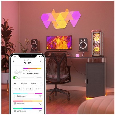 Nanoleaf|Shapes Triangles Mini Expansion Pack (10 paneli)|1 x 0.54 W|16M+ kolorów|2.4GHz WiFi b/g/n; Nanoleaf|Shapes Triangles Mini Expansion Pack (10 paneli)|1 x 0.54 W|16M+ kolorów|2.4GHz WiFi b/g/n;