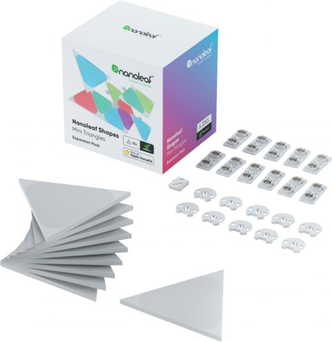 Nanoleaf|Shapes Triangles Mini Expansion Pack (10 paneli)|1 x 0.54 W|16M+ kolorów|2.4GHz WiFi b/g/n; Nanoleaf|Shapes Triangles Mini Expansion Pack (10 paneli)|1 x 0.54 W|16M+ kolorów|2.4GHz WiFi b/g/n;
