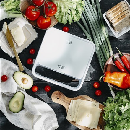 Opiekacz do kanapek 2 w 1 | AD 3070w | 850 W | Liczba płyt 2 | Biały Opiekacz do kanapek 2 w 1 | AD 3070w | 850 W | Liczba płyt 2 | Biały