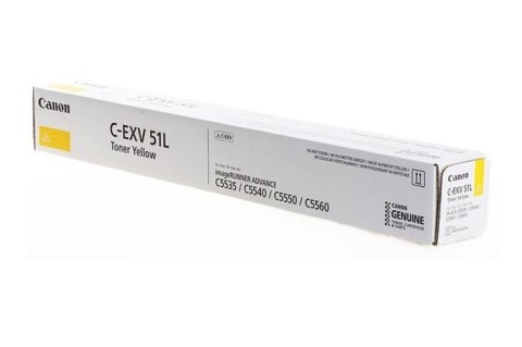 Oryginalny Toner Yellow Canon ADV iR-C5535, iR-C5540, iR-C5550, iR-C5560 (C-EXV51LY, CEXV51LY, 0487C002) Oryginalny Toner Yellow Canon ADV iR-C5535, iR-C5540, iR-C5550, iR-C5560 (C-EXV51LY, CEXV51LY, 0487C002)