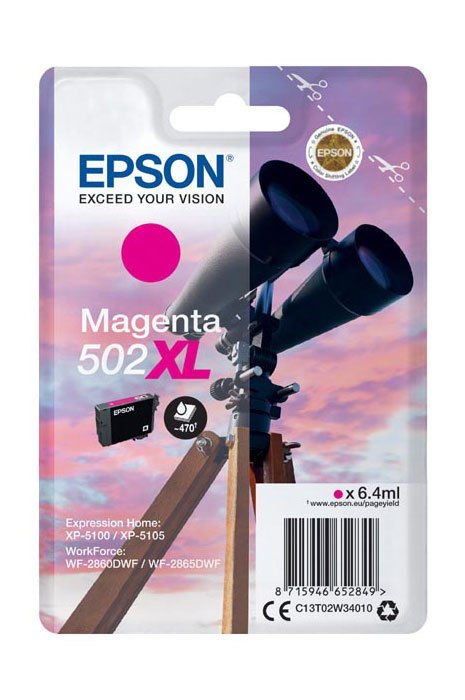 Oryginalny Tusz Magenta Epson 502XL (T02W3, C13T02W34010) Oryginalny Tusz Magenta Epson 502XL (T02W3, C13T02W34010)