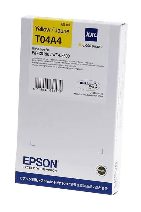 Oryginalny Tusz Yellow Epson T04A4 (C13T04A44N) Oryginalny Tusz Yellow Epson T04A4 (C13T04A44N)