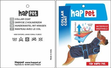 Kurtka dla psa Happet 285B granat L-60cm Kurtka dla psa Happet 285B granat L-60cm