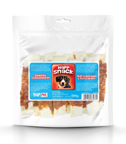 Skóra wołowa z kurczakiem Happet GM74 15cm 500g Skóra wołowa z kurczakiem Happet GM74 15cm 500g