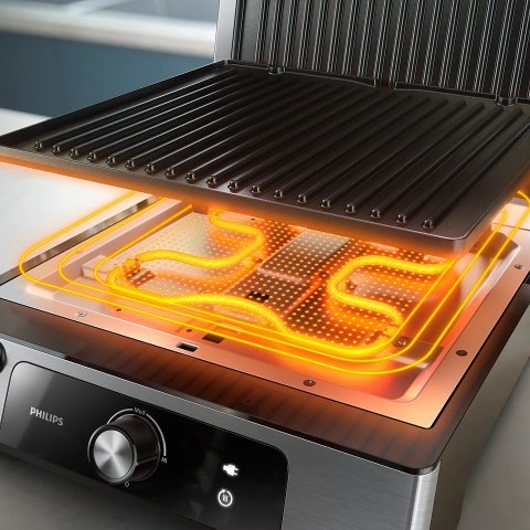 Philips | Contact Electric Grill | HD6301/90 5000 Series | Table | 2200 W | Black Philips | Contact Electric Grill | HD6301/90 5000 Series | Table | 2200 W | Black