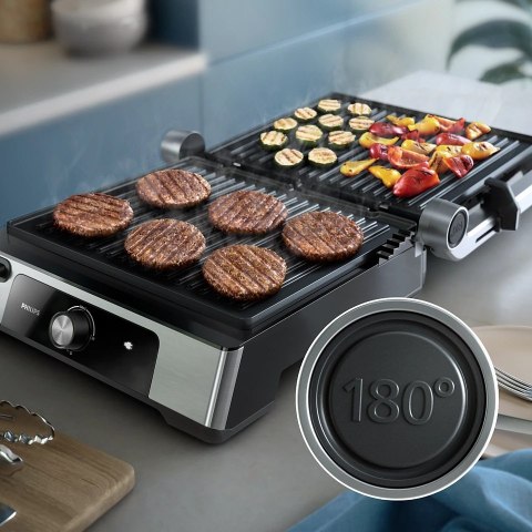 Philips | Contact Electric Grill | HD6301/90 5000 Series | Table | 2200 W | Black Philips | Contact Electric Grill | HD6301/90 5000 Series | Table | 2200 W | Black