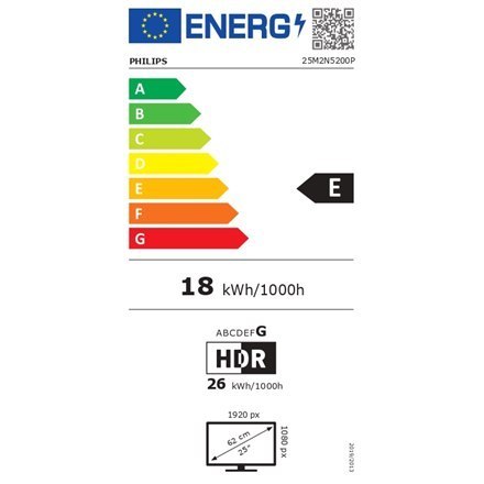Philips | Gaming Monitor | 25M2N5200P/00 | 24.5 " | IPS | FHD | 16:9 | 280 Hz | 1 ms | Nie | 1920 x 1080 | 400 cd/m² | Porty HDM Philips | Gaming Monitor | 25M2N5200P/00 | 24.5 " | IPS | FHD | 16:9 | 280 Hz | 1 ms | Nie | 1920 x 1080 | 400 cd/m² | Porty HDM