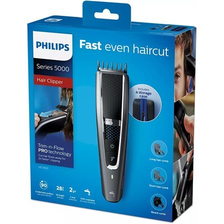 Philips | HC5650/15 | Maszynka do strzyżenia włosów | Bezprzewodowa lub z możliwością podłączenia do sieci | Liczba kroków regul Philips | HC5650/15 | Maszynka do strzyżenia włosów | Bezprzewodowa lub z możliwością podłączenia do sieci | Liczba kroków regul
