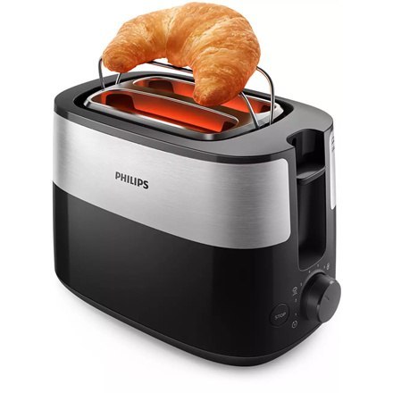 Philips | HD2516/90 Daily Collection | Toster | Moc 830 W | Liczba gniazd 2 | Materiał obudowy Plastik | Czarny Philips | HD2516/90 Daily Collection | Toster | Moc 830 W | Liczba gniazd 2 | Materiał obudowy Plastik | Czarny