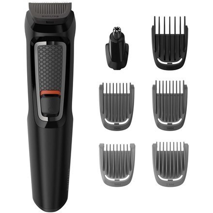 Philips | MG3740/15 9-w-1 | Trymer do twarzy i włosów | Bezprzewodowy | Liczba stopni długości | Czarny Philips | MG3740/15 9-w-1 | Trymer do twarzy i włosów | Bezprzewodowy | Liczba stopni długości | Czarny