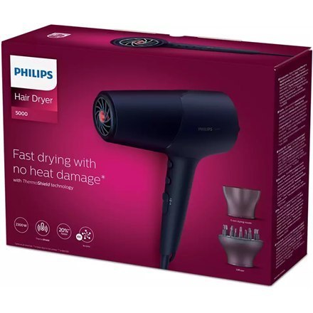 Philips | Suszarka do włosów | BHD510/00 | 2300 W | Liczba ustawień temperatury 3 | Funkcja jonizacji | Dysza dyfuzora | Niebies Philips | Suszarka do włosów | BHD510/00 | 2300 W | Liczba ustawień temperatury 3 | Funkcja jonizacji | Dysza dyfuzora | Niebies