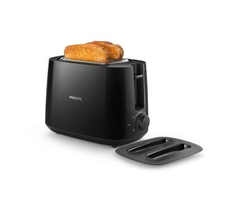 Philips | Toster z kolekcji Daily | HD2582/90 | Moc 900 W | Liczba gniazd 2 | Materiał obudowy Plastik | Czarny