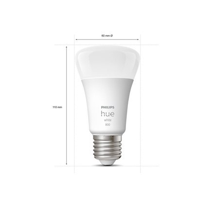 Philips Hue W 9W A60 E27 opakowanie 2 sztuki Philips Hue | Hue W 9W A60 E27, opakowanie 2 sztuki | E27 | 9 W | Ciepła biel 2700K Philips Hue W 9W A60 E27 opakowanie 2 sztuki Philips Hue | Hue W 9W A60 E27, opakowanie 2 sztuki | E27 | 9 W | Ciepła biel 2700K