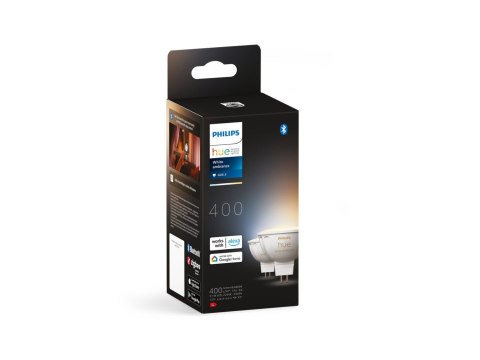 Philips Hue WA 12V MR16, 2pcs pack | GU5.3 | 5.1 W | Warm to cool white light Philips Hue WA 12V MR16, 2pcs pack | GU5.3 | 5.1 W | Warm to cool white light
