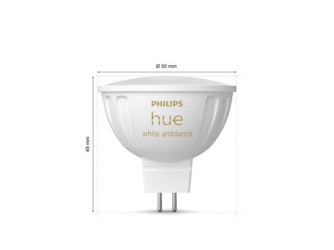 Philips Hue WA 12V MR16 | GU5.3 | 5.1 W | Warm to cool white light Philips Hue WA 12V MR16 | GU5.3 | 5.1 W | Warm to cool white light
