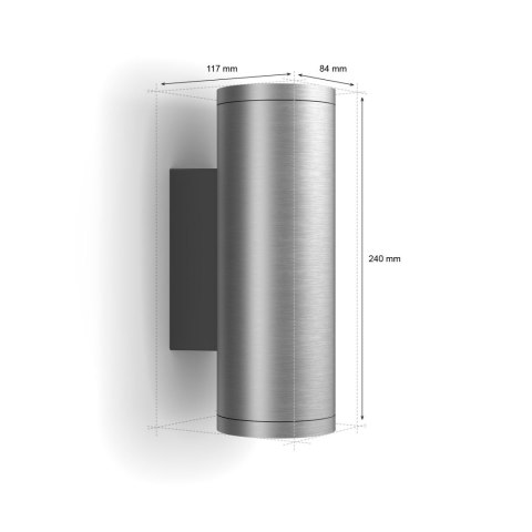 Philips Hue WCA Appear Outdoor Wall Lantern, Inox | Philips Hue Philips Hue WCA Appear Outdoor Wall Lantern, Inox | Philips Hue
