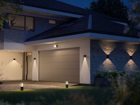 Philips Hue WCA Resonate Outdoor Downward Wall Lantern, Black | Philips Hue Philips Hue WCA Resonate Outdoor Downward Wall Lantern, Black | Philips Hue