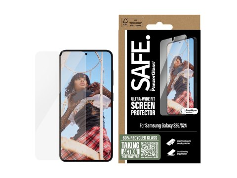 SAFE by PanzerGlass Screen Protector Samsung Galaxy S25 | Ultra-Wide Fit w Aligner | PanzerGlass SAFE by PanzerGlass Screen Protector Samsung Galaxy S25 | Ultra-Wide Fit w Aligner | PanzerGlass