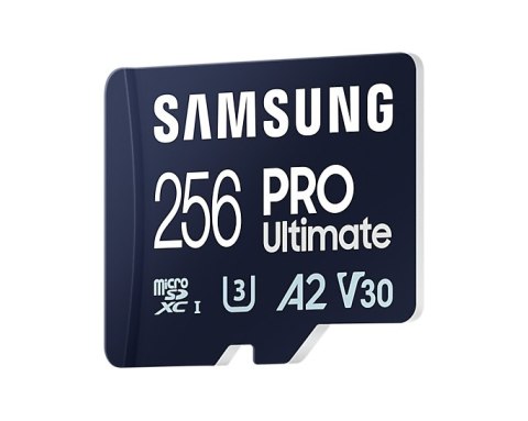 Samsung | Karta microSD | PRO Ultimate | 256 GB | Karta pamięci microSDXC | Pamięć flash klasy U3, V30, A2 | Adapter SD Samsung | Karta microSD | PRO Ultimate | 256 GB | Karta pamięci microSDXC | Pamięć flash klasy U3, V30, A2 | Adapter SD