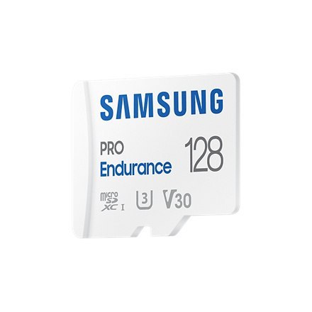 Samsung PRO Endurance | Karta pamięci flash | 128 GB | Karta pamięci microSDXC UHS-I | Klasa prędkości wideo V30 / UHS-I U3 / Cl Samsung PRO Endurance | Karta pamięci flash | 128 GB | Karta pamięci microSDXC UHS-I | Klasa prędkości wideo V30 / UHS-I U3 / Cl