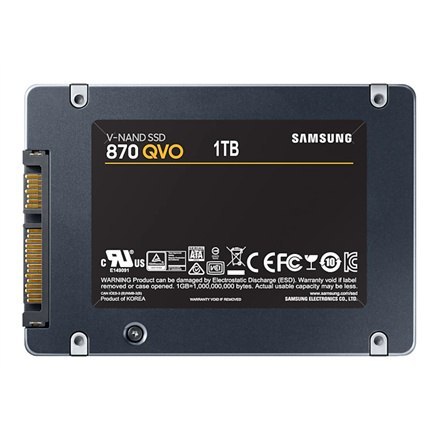 Samsung | SSD | 870 QVO | 1000 GB | Format SSD 2,5" | Interfejs SSD SATA III | Prędkość odczytu 560 MB/s | Prędkość zapisu 530 M Samsung | SSD | 870 QVO | 1000 GB | Format SSD 2,5" | Interfejs SSD SATA III | Prędkość odczytu 560 MB/s | Prędkość zapisu 530 M