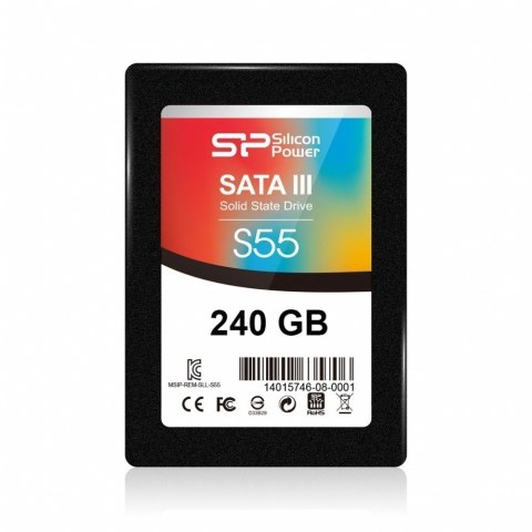 SILICON POWER | Dysk półprzewodnikowy | 240 GB | Slim S55 | 2,5" | SATA 6 Gb/s SILICON POWER | Dysk półprzewodnikowy | 240 GB | Slim S55 | 2,5" | SATA 6 Gb/s