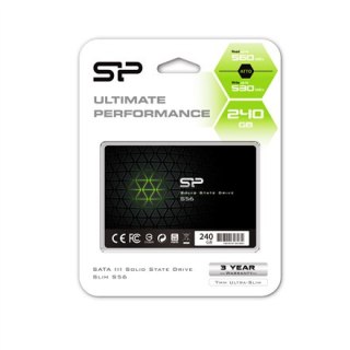 SILICON POWER Slim | Dysk półprzewodnikowy | 240 GB | S56 | 2,5" | SATA 6 Gb/s