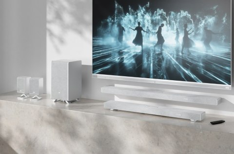 Sharp HT-SBW53121(SL) Q 3.1.2 Dolby Atmos/ DTS:X Soundbar with Wireless Subwoofer, Silver | Sharp Sharp HT-SBW53121(SL) Q 3.1.2 Dolby Atmos/ DTS:X Soundbar with Wireless Subwoofer, Silver | Sharp