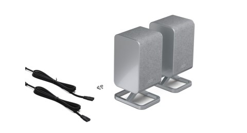 Sharp HT-SPR52021(SL) Q Soundbar 2.0.2 Wireless Rear Surround Speakers, Silver | Sharp Sharp HT-SPR52021(SL) Q Soundbar 2.0.2 Wireless Rear Surround Speakers, Silver | Sharp