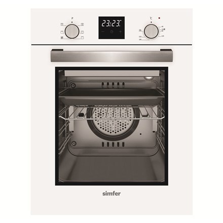 Simfer | 4207BERBB | Piekarnik | 47 L | Wielofunkcyjny | Ręczny | Wysuwane pokrętła | Szerokość 45 cm | Biały Simfer | 4207BERBB | Piekarnik | 47 L | Wielofunkcyjny | Ręczny | Wysuwane pokrętła | Szerokość 45 cm | Biały