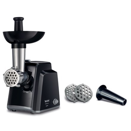 TEFAL | Maszynka do mielenia mięsa | NE105838 | Czarny | 1400 W | Liczba prędkości 1 | Wydajność (kg/min) 1,7 | Zestaw zawiera 3 TEFAL | Maszynka do mielenia mięsa | NE105838 | Czarny | 1400 W | Liczba prędkości 1 | Wydajność (kg/min) 1,7 | Zestaw zawiera 3