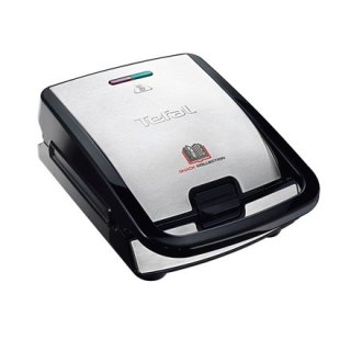 TEFAL | SW854D | Opiekacz do kanapek | 700 W | Liczba talerzy 4 | Liczba ciastek 2 | Średnica cm | Czarny/stal nierdzewna