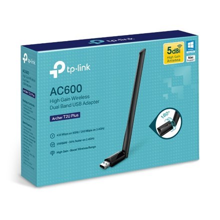 TP-LINK | Archer T2U Plus | Karta sieciowa | IEEE 802.11b | IEEE 802.11a | IEEE 802.11g | IEEE 802.11n | IEEE 802.11ac | USB 2.0 TP-LINK | Archer T2U Plus | Karta sieciowa | IEEE 802.11b | IEEE 802.11a | IEEE 802.11g | IEEE 802.11n | IEEE 802.11ac | USB 2.0