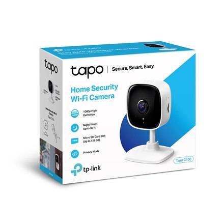 TP-LINK | Home Security Wi-Fi Camera | Tapo C100 | Cube | 3.3mm/F/2.0 | Tryb prywatności, alarm dźwiękowy i świetlny, wykrywanie TP-LINK | Home Security Wi-Fi Camera | Tapo C100 | Cube | 3.3mm/F/2.0 | Tryb prywatności, alarm dźwiękowy i świetlny, wykrywanie