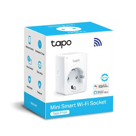 TP-LINK | Mini inteligentne gniazdo Wi-Fi | Tapo P100 (1-pak) | Biały TP-LINK | Mini inteligentne gniazdo Wi-Fi | Tapo P100 (1-pak) | Biały