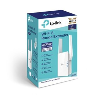 TP-LINK | Przedłużacz | RE505X | 802.11ax | 2.4GHz/5GHz | 300+1200 Mbit/s | 10/100/1000 Mbit/s | Porty Ethernet LAN (RJ-45) 1 |