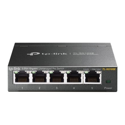 TP-LINK | Przełącznik | TL-SG105E | Zarządzany przez sieć | Możliwość montażu na ścianie | Ilość portów 1 Gb/s (RJ-45) 5 | Typ z TP-LINK | Przełącznik | TL-SG105E | Zarządzany przez sieć | Możliwość montażu na ścianie | Ilość portów 1 Gb/s (RJ-45) 5 | Typ z