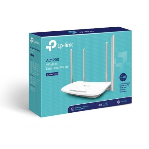 TP-Link Archer C50 - router bezprzewodowy - Wi-Fi 5 - desktop | 4-portowy switch | AC1200 | 2,4 GHz / 5 GHz TP-Link Archer C50 - router bezprzewodowy - Wi-Fi 5 - desktop | 4-portowy switch | AC1200 | 2,4 GHz / 5 GHz
