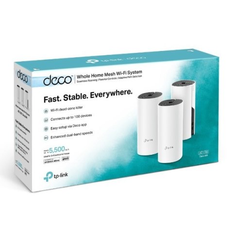 TP-Link DECO M4 - system Wi-Fi - Wi-Fi 5 - desktop | AC1200 | 2,4 GHz / 5 GHz | 3 routery TP-Link DECO M4 - system Wi-Fi - Wi-Fi 5 - desktop | AC1200 | 2,4 GHz / 5 GHz | 3 routery