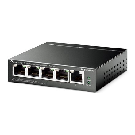 TP-Link TL-SG105PE - przełącznik - 5 portów - zarządzany TP-Link TL-SG105PE - przełącznik - 5 portów - zarządzany