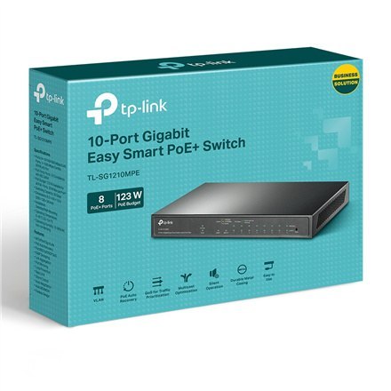 TP-Link TL-SG1210MPE V2 - przełącznik - 10 portów - smart TP-Link TL-SG1210MPE V2 - przełącznik - 10 portów - smart