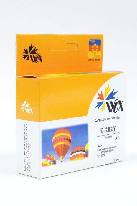 Tusz Wox Yellow EPSON 202XL zamiennik C13T02H44010 (C13T02F44010) Tusz Wox Yellow EPSON 202XL zamiennik C13T02H44010 (C13T02F44010)