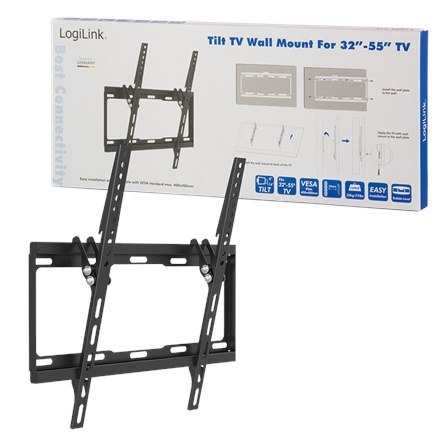 Uchwyt ścienny do telewizora Logilink BP0012, 32-55", nachylenie -14°, 25 mm Uchwyt ścienny do telewizora Logilink BP0012, 32-55", nachylenie -14°, 25 mm