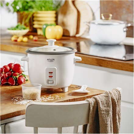 Urządzenie do gotowania ryżu Adler | AD 6418 | 300 W | 0,6 L | Liczba programów 2 | Biały Urządzenie do gotowania ryżu Adler | AD 6418 | 300 W | 0,6 L | Liczba programów 2 | Biały