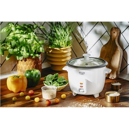 Urządzenie do gotowania ryżu Adler | AD 6418 | 300 W | 0,6 L | Liczba programów 2 | Biały Urządzenie do gotowania ryżu Adler | AD 6418 | 300 W | 0,6 L | Liczba programów 2 | Biały