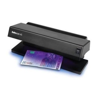 Wykrywacz fałszerstw SAFESCAN | 45 UV | Czarny | Odpowiedni do banknotów, dokumentów tożsamości | Liczba punktów wykrywania 1