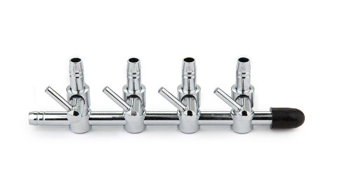 Rozdzielacz metalowy z zaworkami 4 wyjścia Happet 5 szt. Rozdzielacz metalowy z zaworkami 4 wyjścia Happet 5 szt.