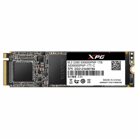 ADATA | XPG SX6000 Pro PCIe Gen3x4 | 1000 GB | SSD interface M.2 NVME | Read speed 2100 MB/s | Write speed 1500 MB/s ADATA | XPG SX6000 Pro PCIe Gen3x4 | 1000 GB | SSD interface M.2 NVME | Read speed 2100 MB/s | Write speed 1500 MB/s