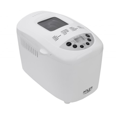 Adler | Maszyna do chleba | AD 6019 | 850 W | Liczba programów 15 | Biały Adler | Maszyna do chleba | AD 6019 | 850 W | Liczba programów 15 | Biały