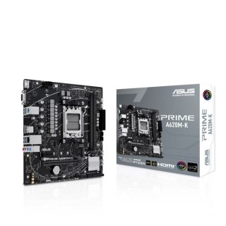 Asus | PRIME A620M-K | Rodzina procesora AMD | Gniazdo procesora AM5 | DDR5 DIMM | Sloty pamięci 2 | Obsługiwane interfejsy dysk